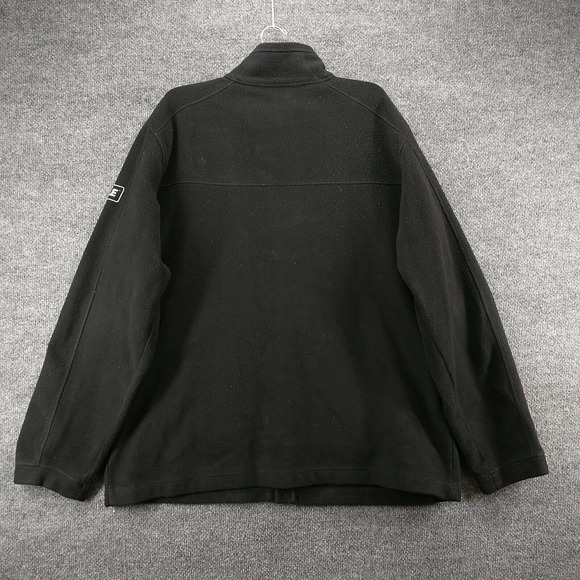 Eddie Bauer Men's EB230 Wind Resistant Full Zip Fleece Jacket Black XL Logo - Picture 7 of 15